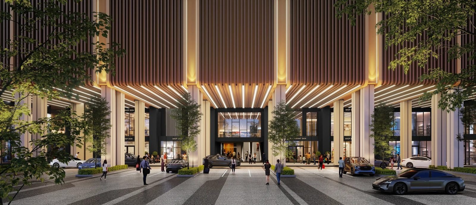 Causewayz Square @ JBCC — Retail arrival colonnade, artist’s impression