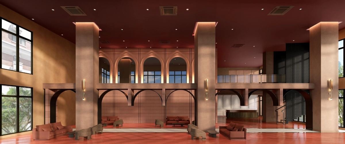 Kyliez Suites — Arrival arcade, artist's impression