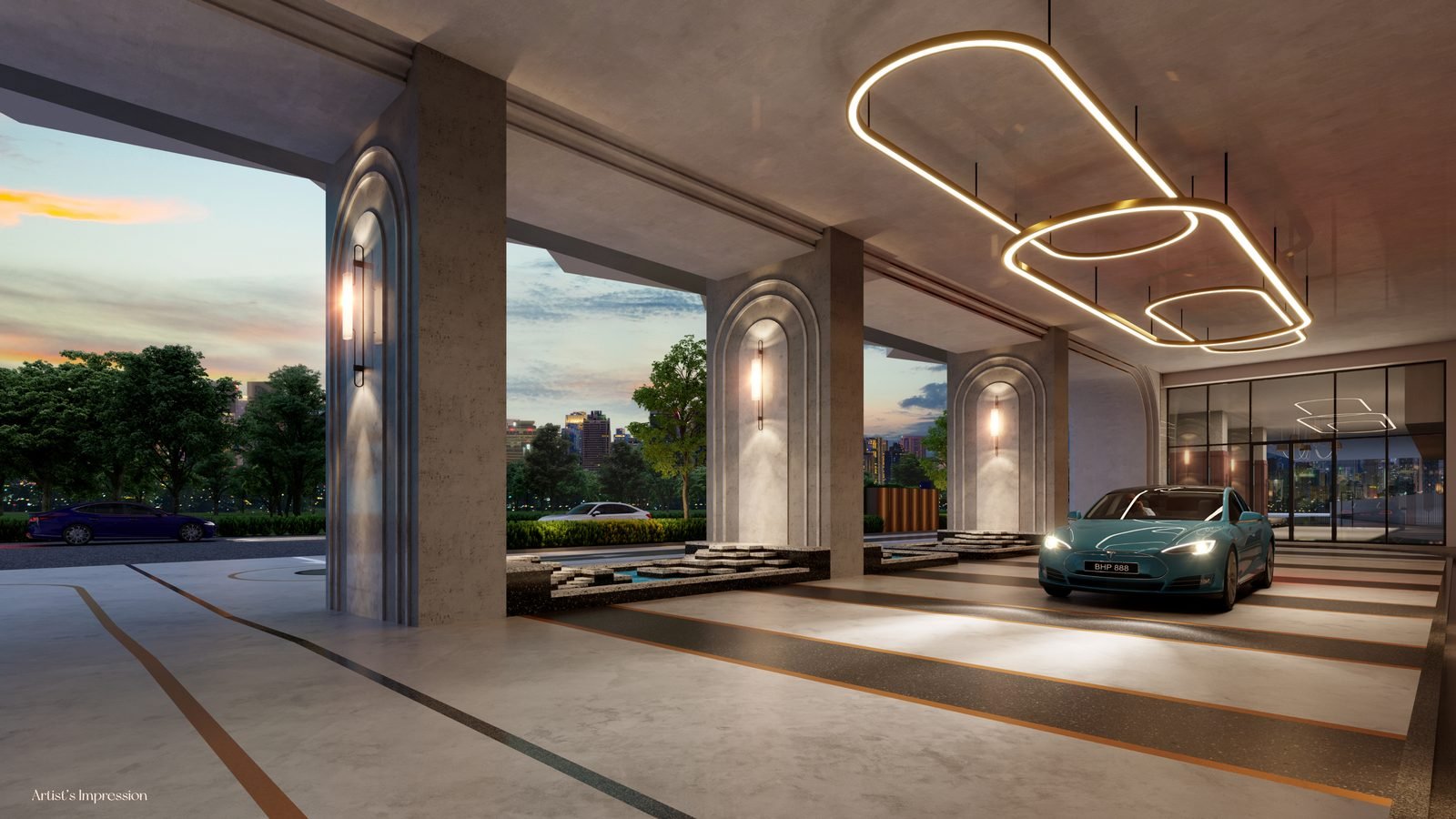 Noordinz Suites @ George Town — Arrival lobby, artist’s impression