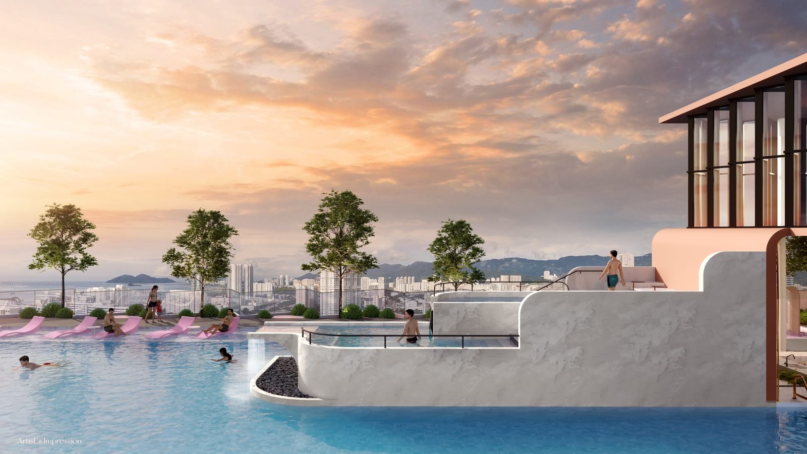 Noordinz Suites @ George Town — Sky pool, artist’s impression