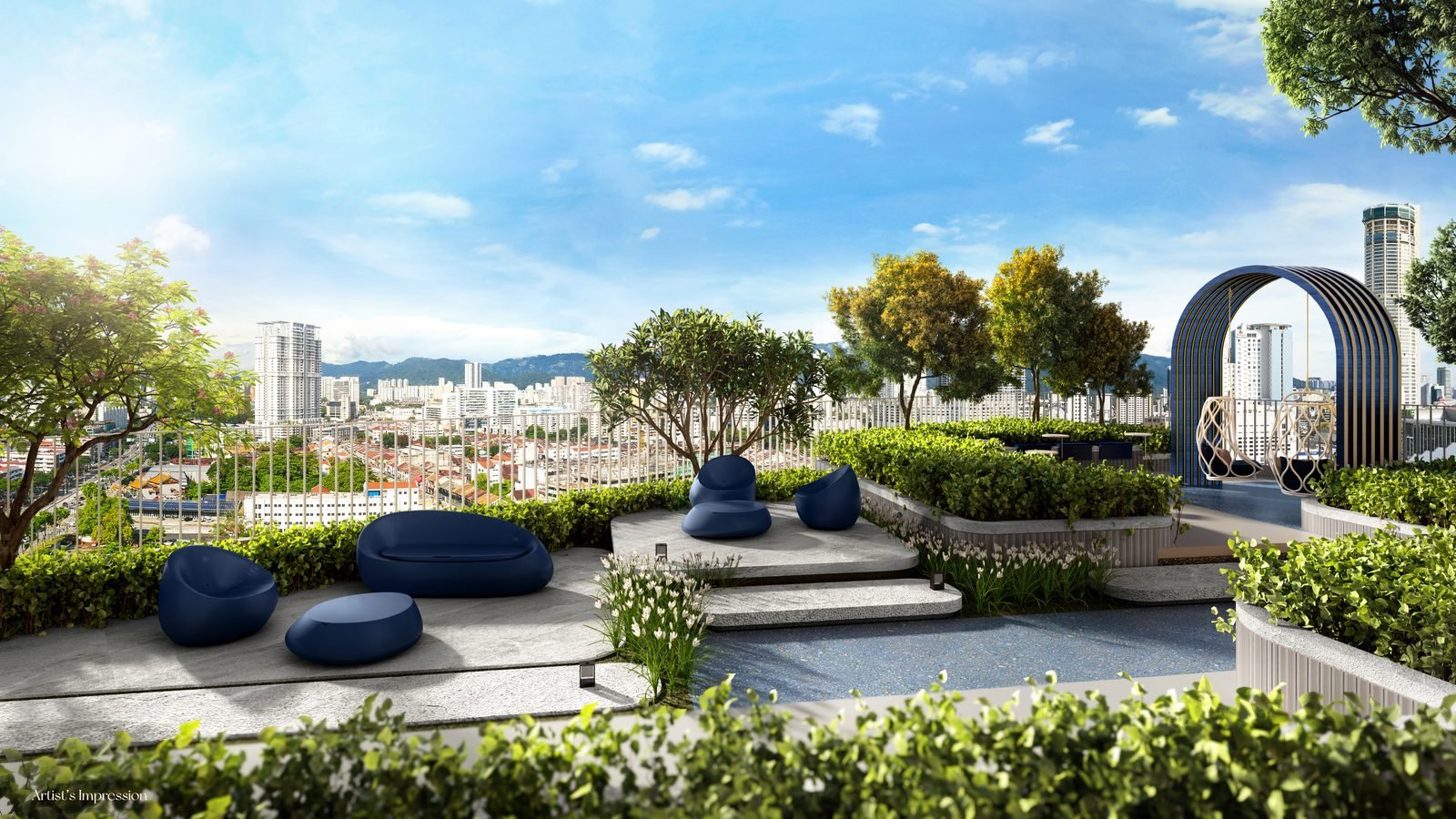Noordinz Suites @ George Town — Sky garden, artist’s impression