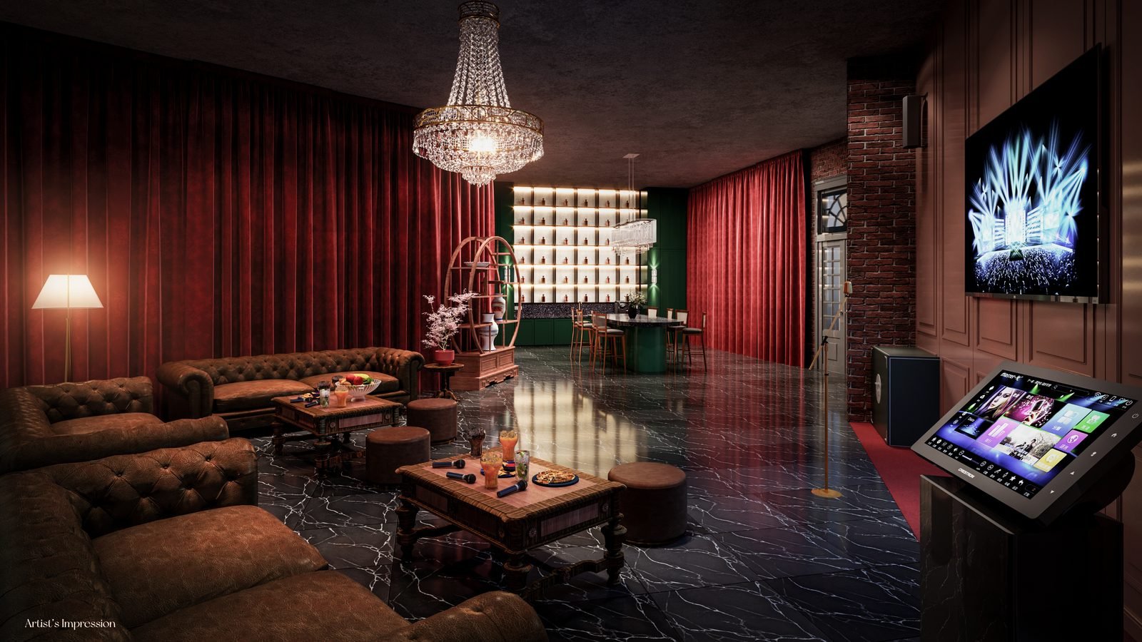 Noordinz Suites @ George Town — Entertainment room, artist’s impression
