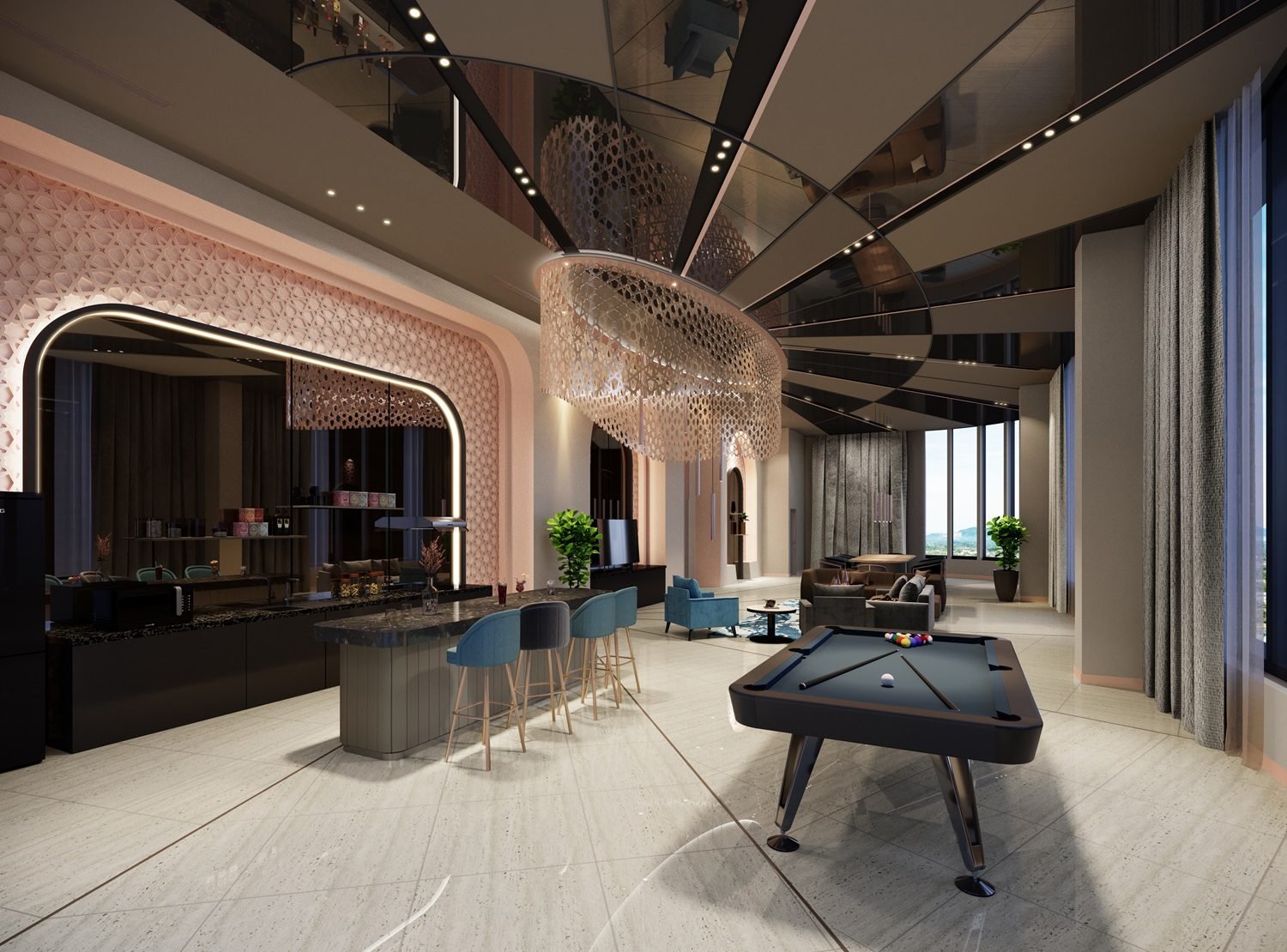 Qubaz Suites — Sky lounge, artist’s impression