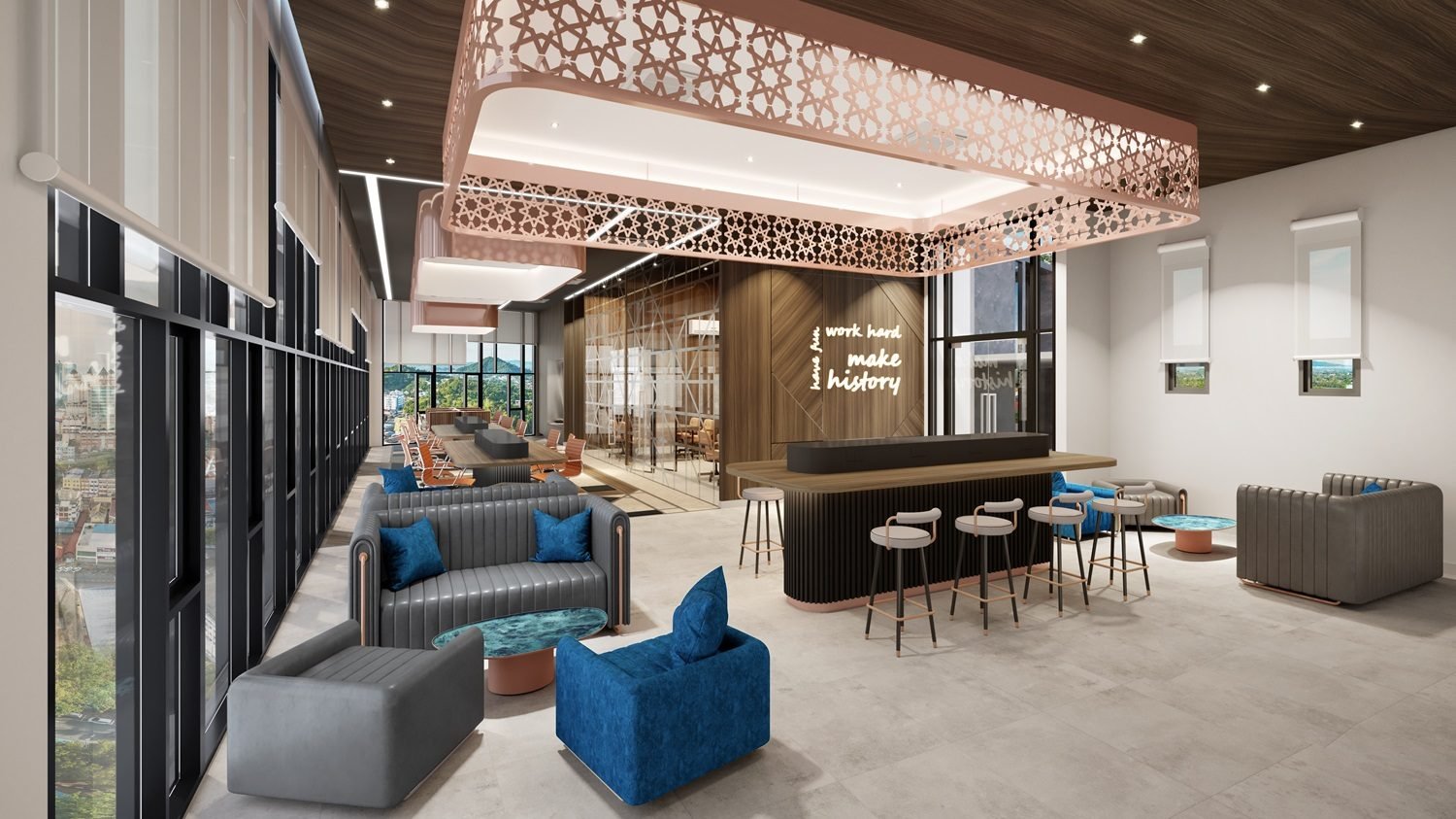 Qubaz Suites — Co-working lounge, artist’s impression