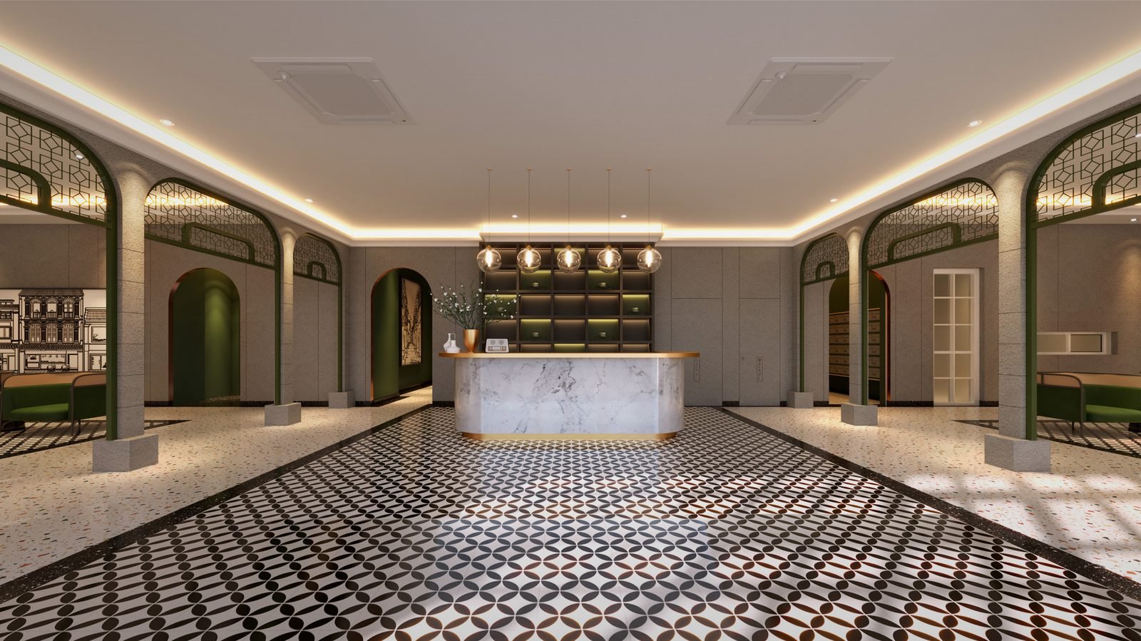 Stallionz Residence — Grand lobby, artist’s impression